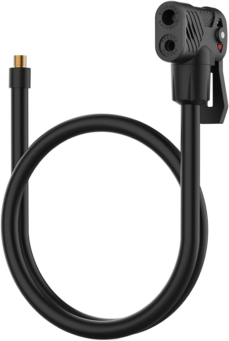 AZUNO Presta Valve Adaptor for Schrader and Presta Valve, 20" Locking Air Chuck for Portable Tire Inflators – Compatible with Presta Valves, Cars, Motorcycles, and Bikes - Image 1